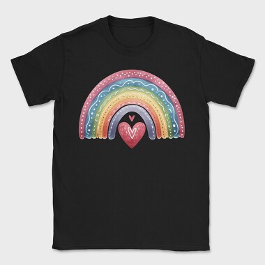 Rainbow Heart Love, Tricou Barbati (Unisex)