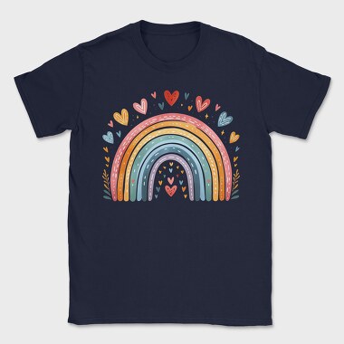 Rainbow Hearts Love, Tricou Barbati (Unisex)