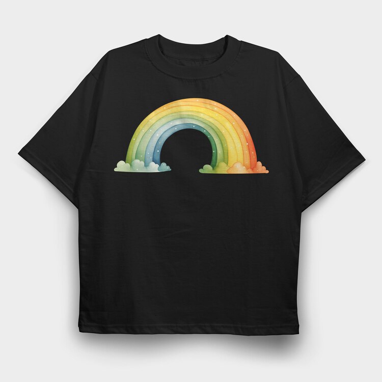 Rainbow Heaven Fantasy, Tricou Oversize Barbati (Unisex)