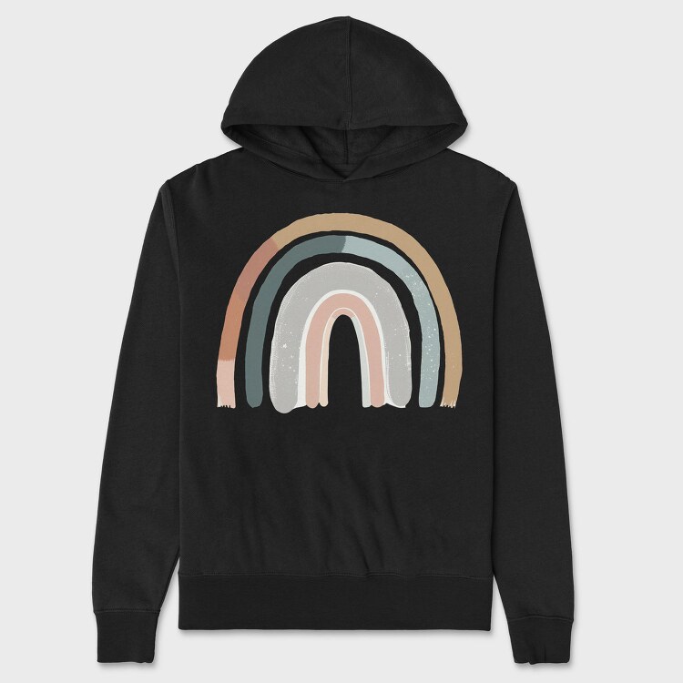 Rainbow Moon Glow, Hanorac Oversize Barbati (Unisex)