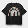 Rainbow Moon Glow, Tricou Oversize Barbati (Unisex)