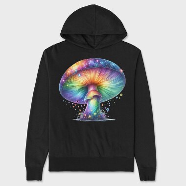 Rainbow Mushroom Glow, Hanorac Oversize Barbati (Unisex)