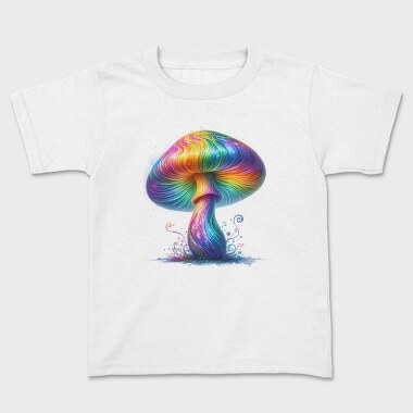 Rainbow Mushroom Splatter, Tricou Copii