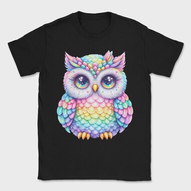 Rainbow Owl Sublimation, Tricou Barbati (Unisex)