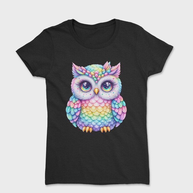 Rainbow Owl Sublimation, Tricou Femei