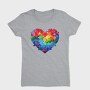 Rainbow Puzzle Heart, Tricou Femei