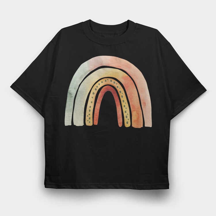 Rainbow Serenity Clip, Tricou Oversize Barbati (Unisex)