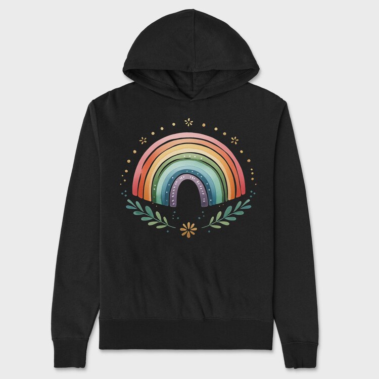 Rainbow Serenity Club, Hanorac Oversize Barbati (Unisex)