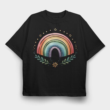 Rainbow Serenity Club, Tricou Oversize Barbati (Unisex)