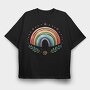 Rainbow Serenity Club, Tricou Oversize Barbati (Unisex)