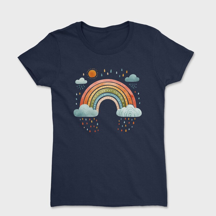 Rainbow Sky Drops, Tricou Femei