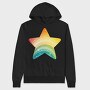 Rainbow Star Clouds, Hanorac Oversize Barbati (Unisex)