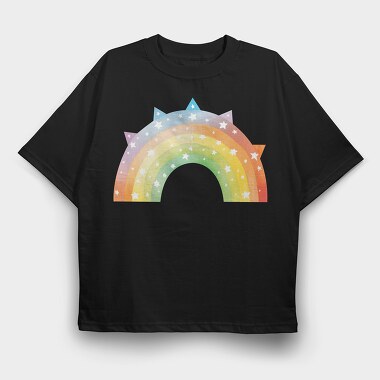 Rainbow Stars Set, Tricou Oversize Barbati (Unisex)