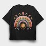 Rainbow Sun Clouds, Tricou Oversize Barbati (Unisex)