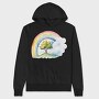 Rainbow Tree Clouds, Hanorac Oversize Barbati (Unisex)