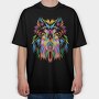 Rainbow Dog Face, Tricou Oversize Barbati (Unisex)
