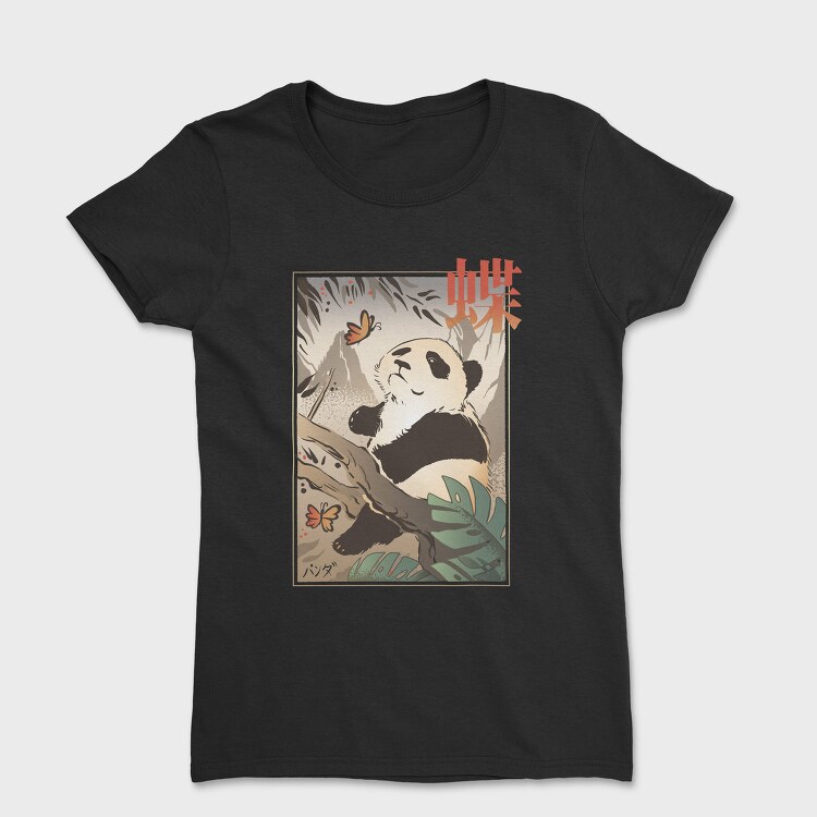 Panda Butterfly Japanese, Tricou Femei