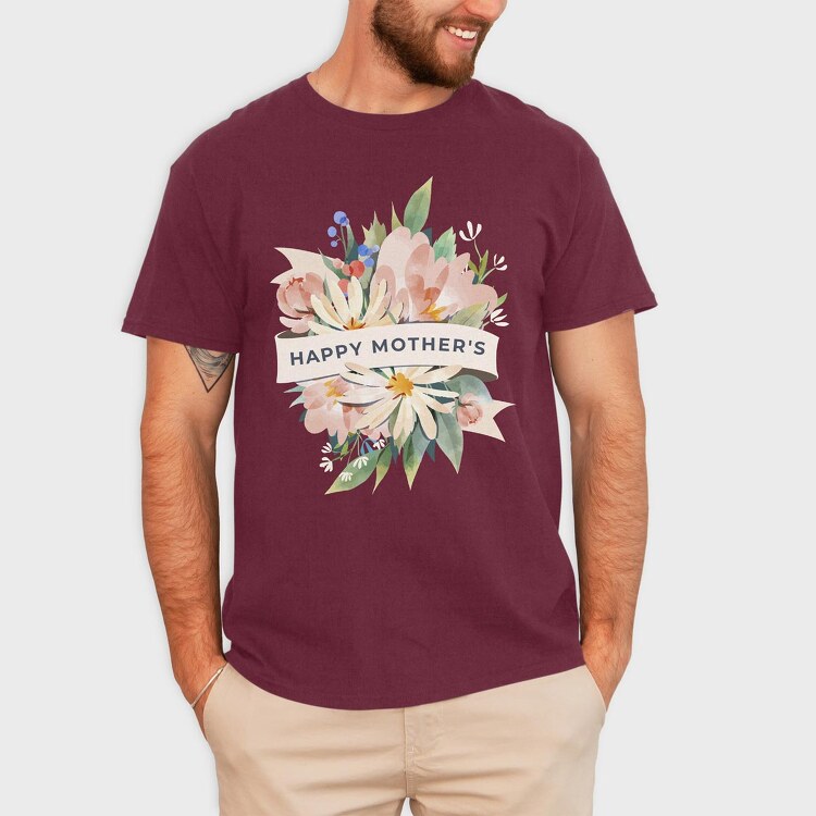Watercolor Flowers Mother 1, Tricou Barbati (Unisex)