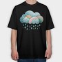 Rainbow Clouds Drops, Tricou Oversize Barbati (Unisex)