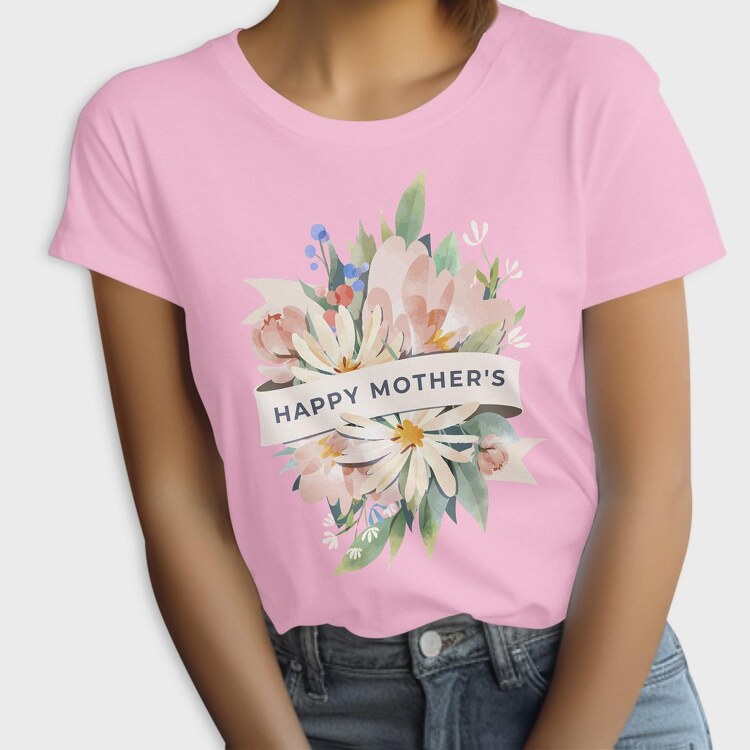 Watercolor Flowers Mother 1, Tricou Femei