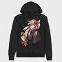 Red Eye Ninja, Hanorac Oversize Barbati (Unisex)