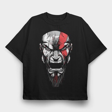 Red Skull Grin, Tricou Oversize Barbati (Unisex)