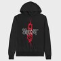 Red X Flame, Hanorac Oversize Barbati (Unisex)