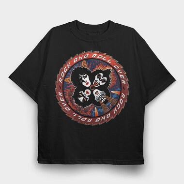 Rock And Roll Over, Tricou Oversize Barbati (Unisex)