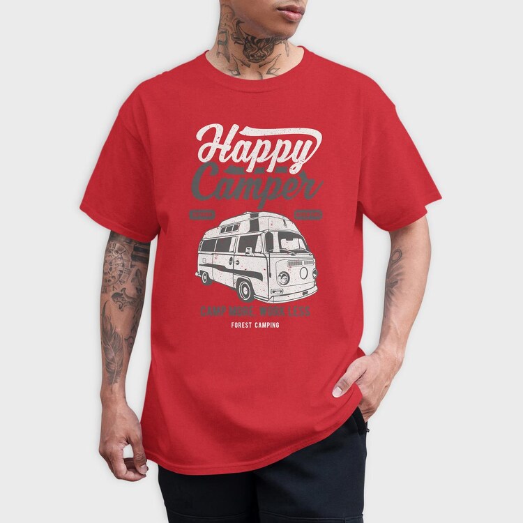 Happy Camper, Tricou Barbati (Unisex)