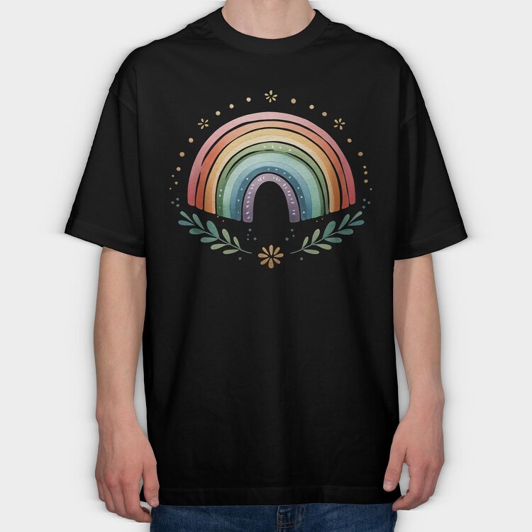 Rainbow Serenity Club, Tricou Oversize Barbati (Unisex)