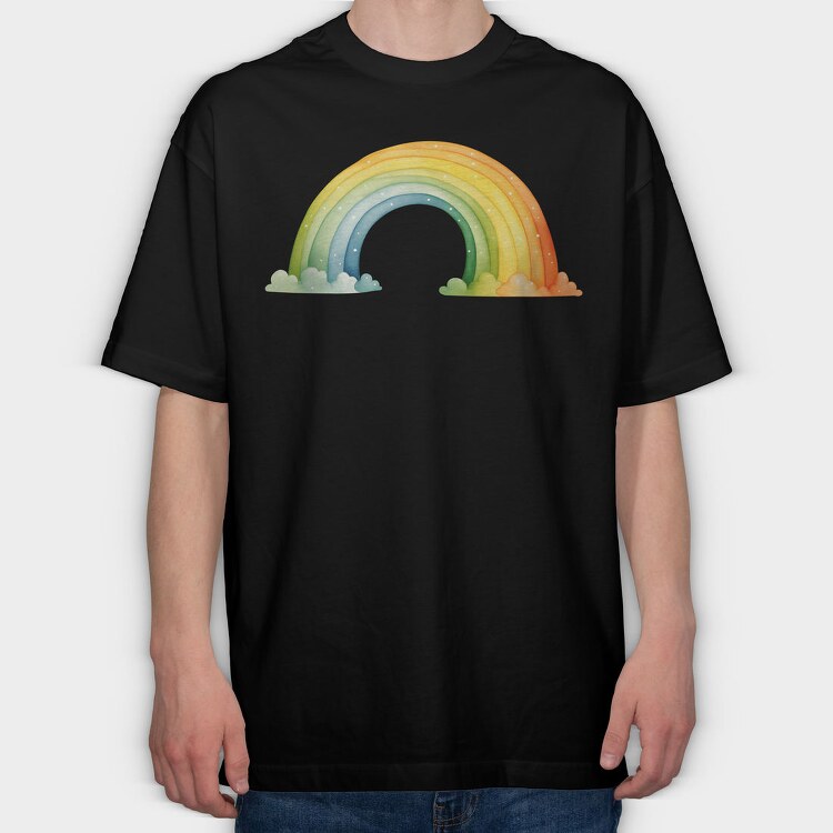 Rainbow Heaven Fantasy, Tricou Oversize Barbati (Unisex)