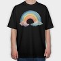 Rainbow Clouds Joy, Tricou Oversize Barbati (Unisex)