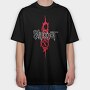 Red X Flame, Tricou Oversize Barbati (Unisex)