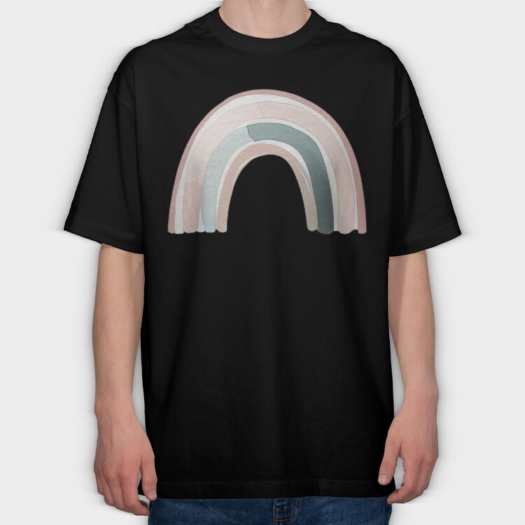 Rainbow Moonbow Glow, Tricou Oversize Barbati (Unisex)