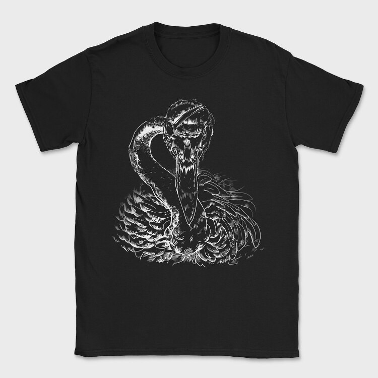 Patched Flamingo Portrait, Tricou Barbati (Unisex)
