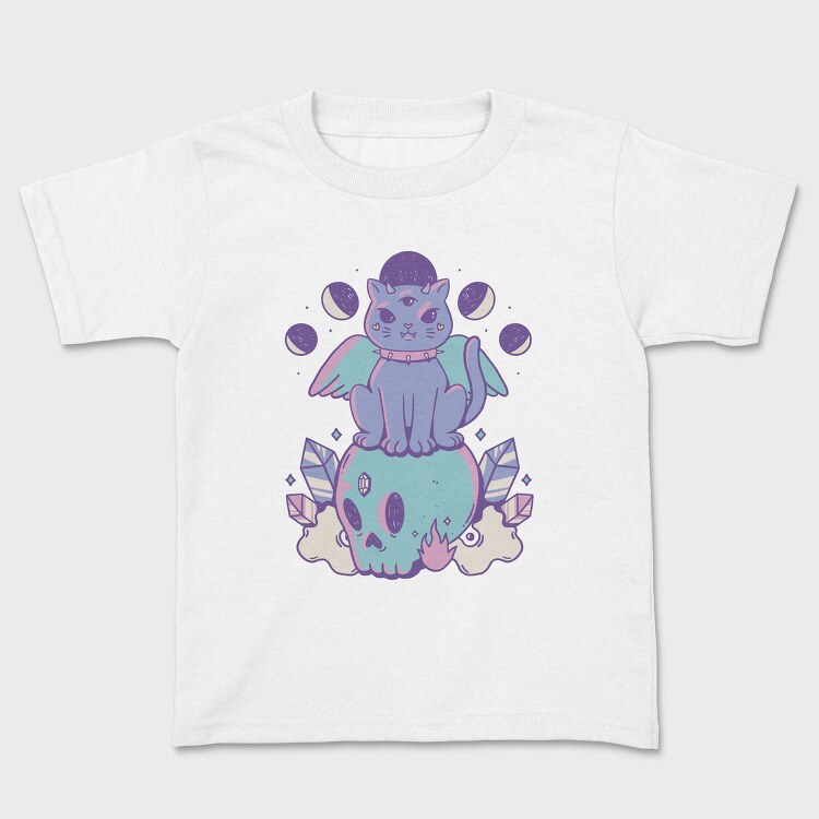 Pastel Goth Cat, Tricou Copii
