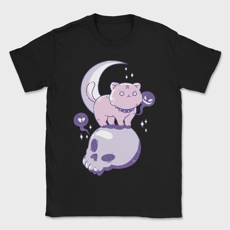 Pastel Goth Cat Skull, Tricou Barbati (Unisex)