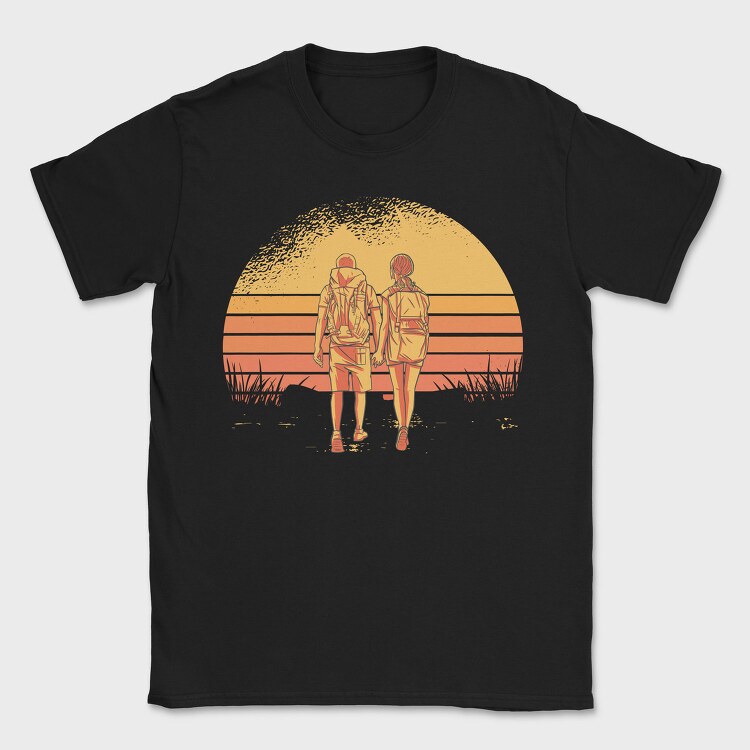 Partner Retro Sunset, Tricou Barbati (Unisex)