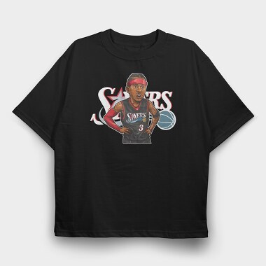 IVERSON Sixers, Tricou Oversize Barbati (Unisex)