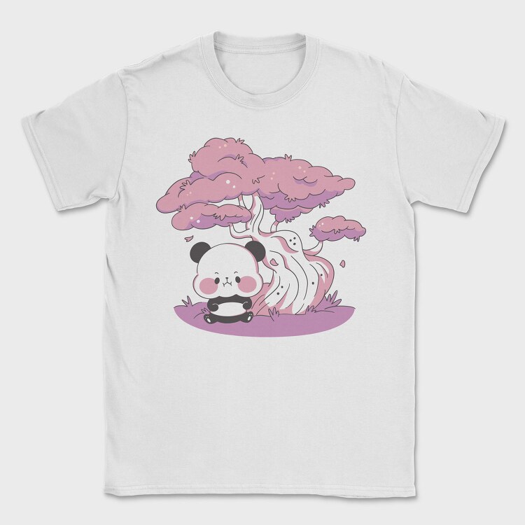 Panda Sakura Kawaii, Tricou Barbati (Unisex)
