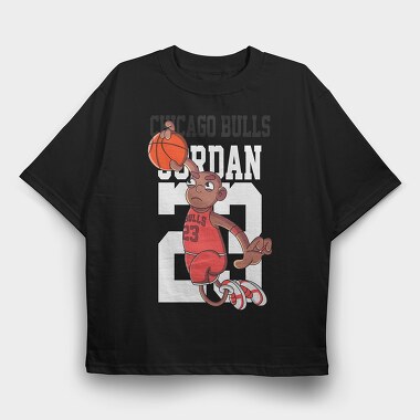 JORDAN Cartoon Art, Tricou Oversize Barbati (Unisex)