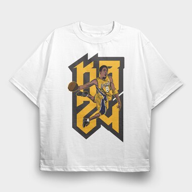KOBE 24 Logo design 3, Tricou Oversize Barbati (Unisex)