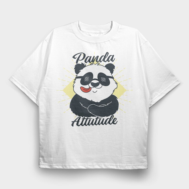 Panda Attitude, Tricou Oversize Barbati (Unisex)