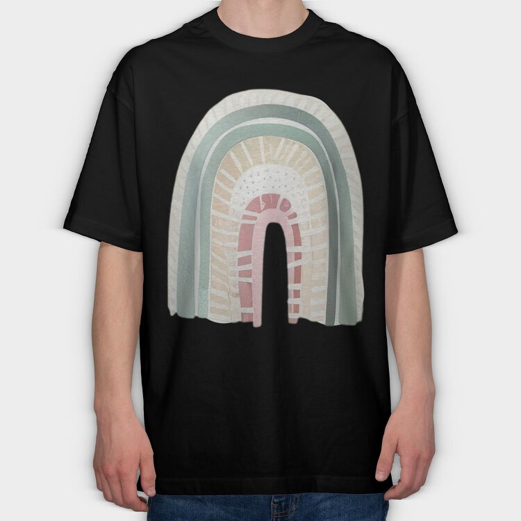 Rainbow Boho Cutie, Tricou Oversize Barbati (Unisex)