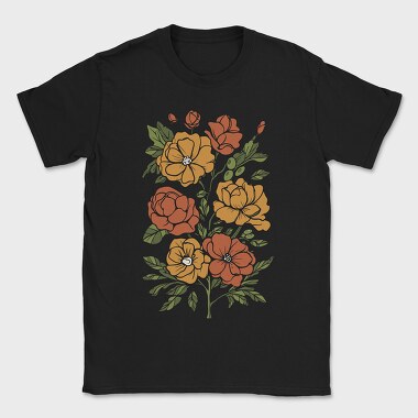 Orange Flowers, Tricou Barbati (Unisex)
