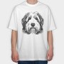Old English Sheep Dog, Tricou Oversize Barbati (Unisex)