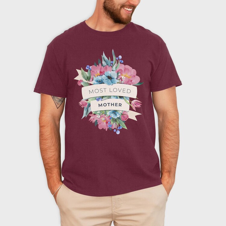 Watercolor Flowers Mother, Tricou Barbati (Unisex)
