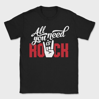 Rock On Red, Tricou Barbati (Unisex)