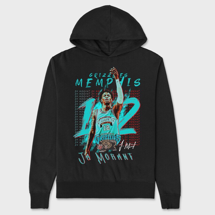 Ja Morant, Hanorac Oversize Barbati (Unisex)