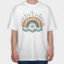 Rainbow Sunny Sky, Tricou Oversize Barbati (Unisex)